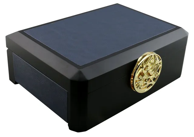 Navy Leather Box, item MON 105