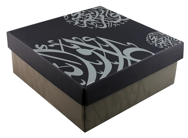 Two-piece hot-stamped kraft paper box, item OCC 107