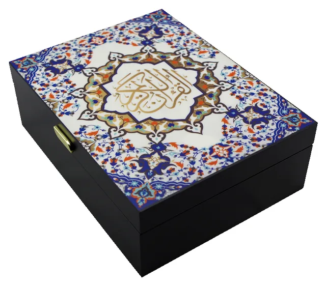 Historical floral photo Qur'an box, item QUR 104