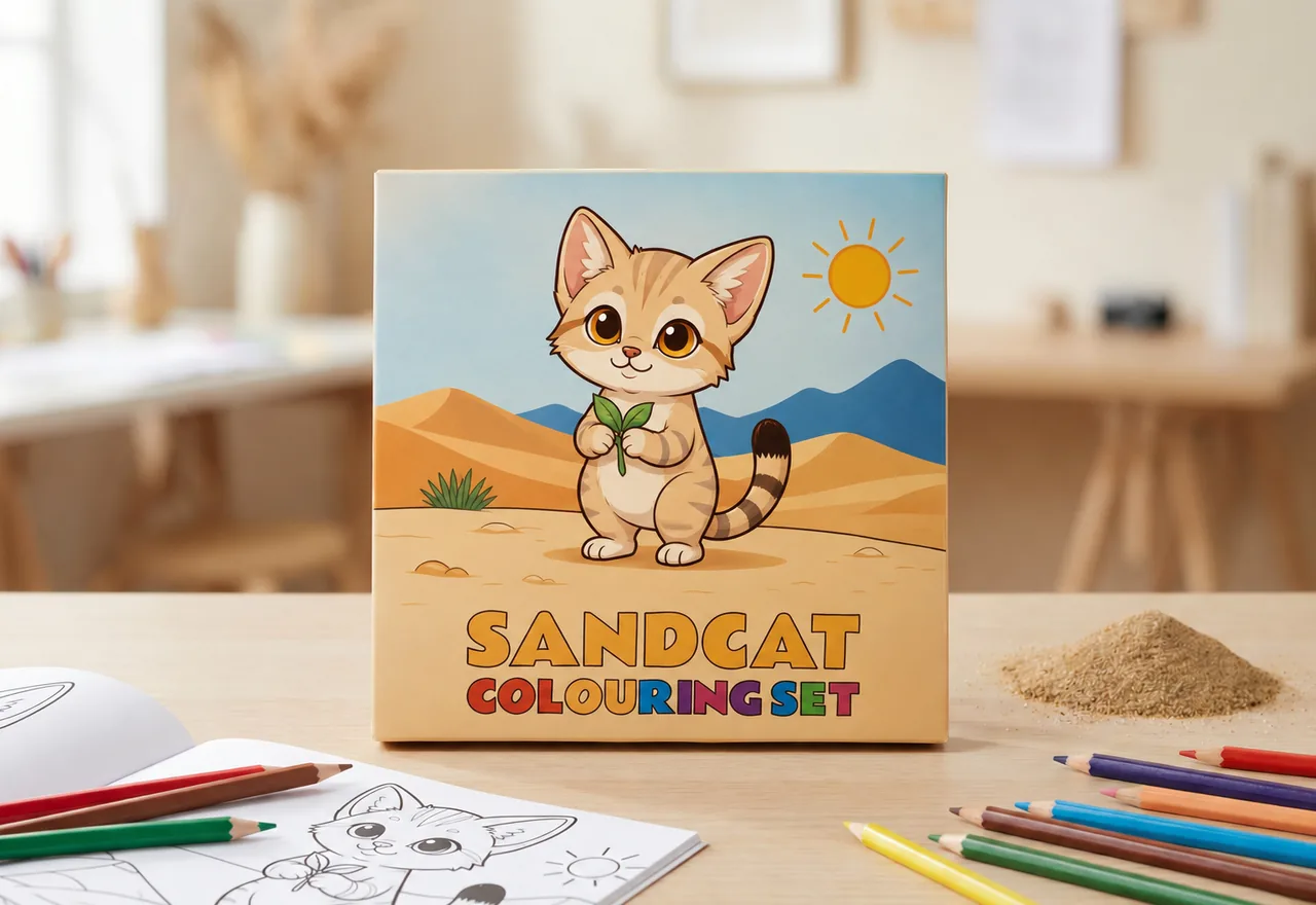 Sand cat colouring set, item KT25001